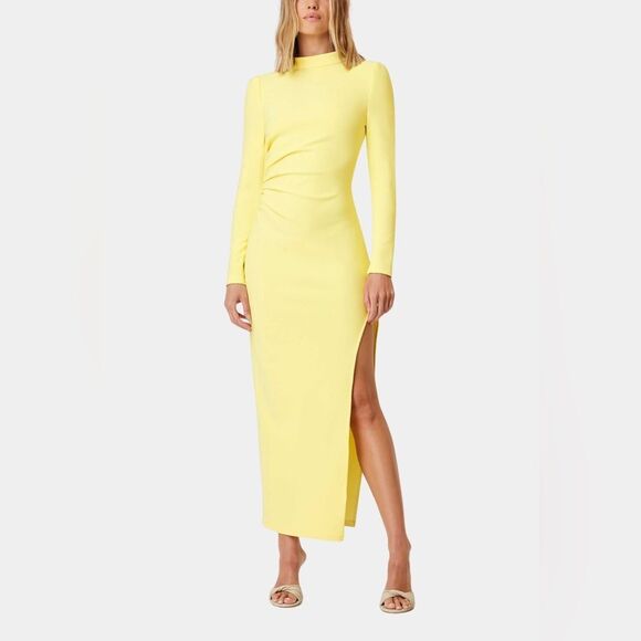 NWT Elliatt Yellow Asymmetrical Nola Maxi Dress - Picture 1 of 3